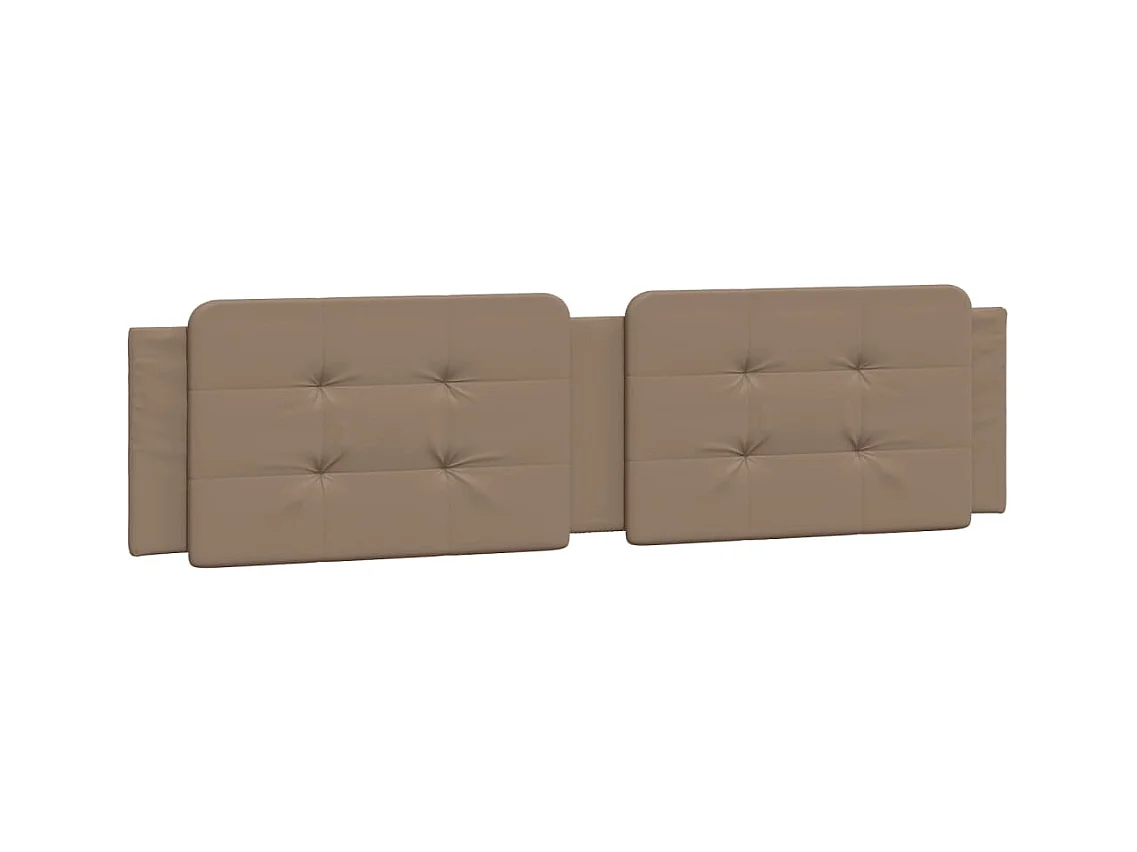 Cadre de lit sans matelas Zadar cappuccino 200x200 cm similicuir