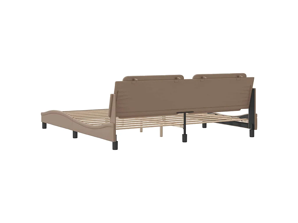 Bedframe zonder matras "Zadar" kunstleer cappuccinokleurig 200x200 cm
