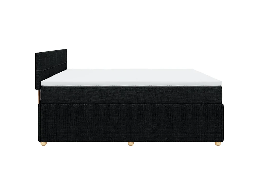 Boxspring met matras stof zwart 200x200 cm
