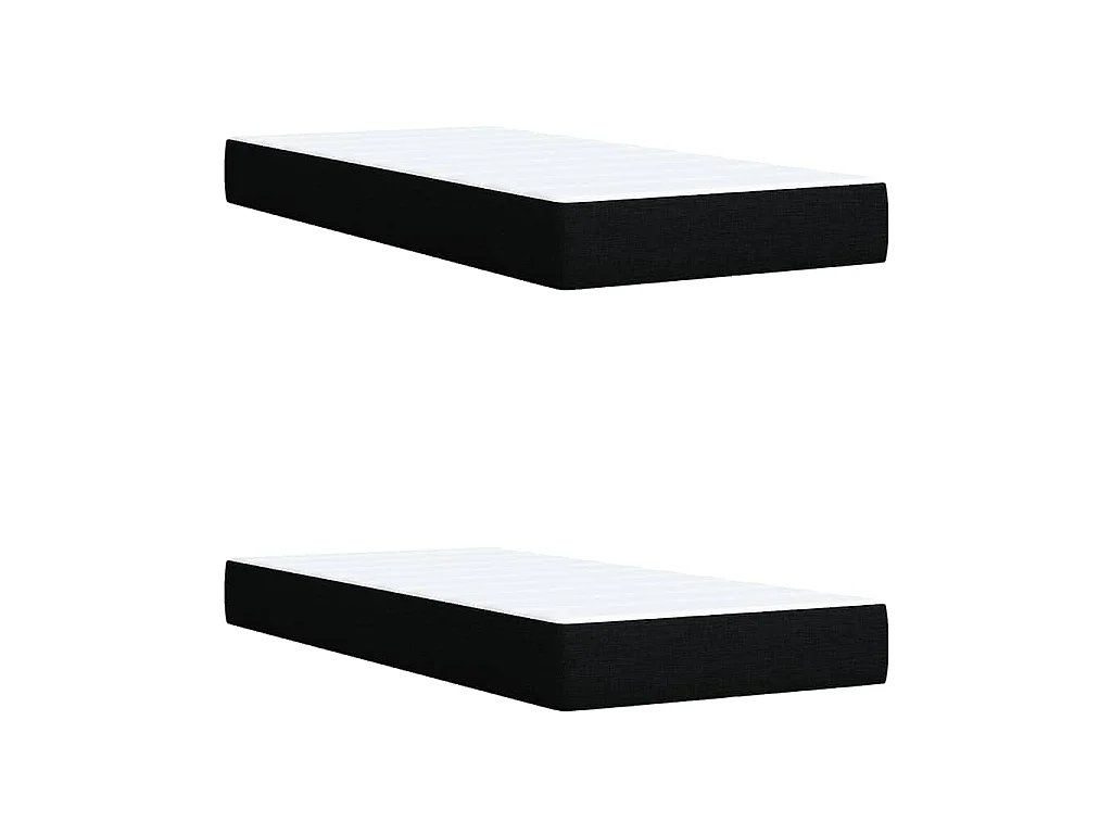 Boxspring met matras stof zwart 200x200 cm