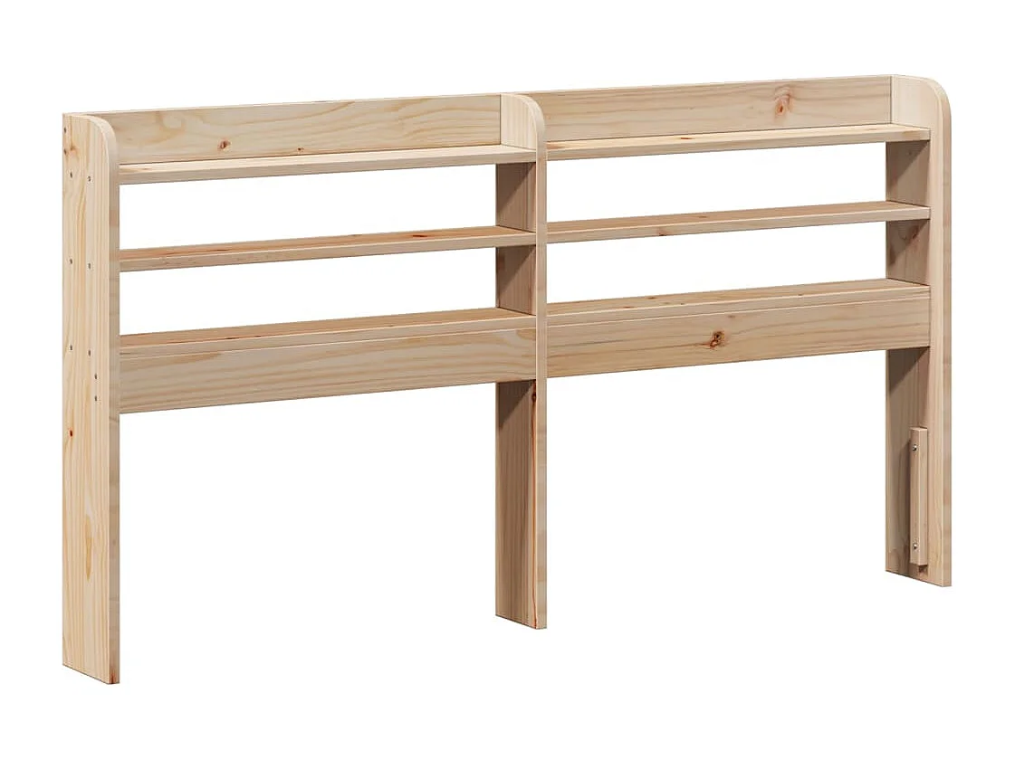 Estrutura de cama c/ cabeceira 150x200 cm pinho maciço