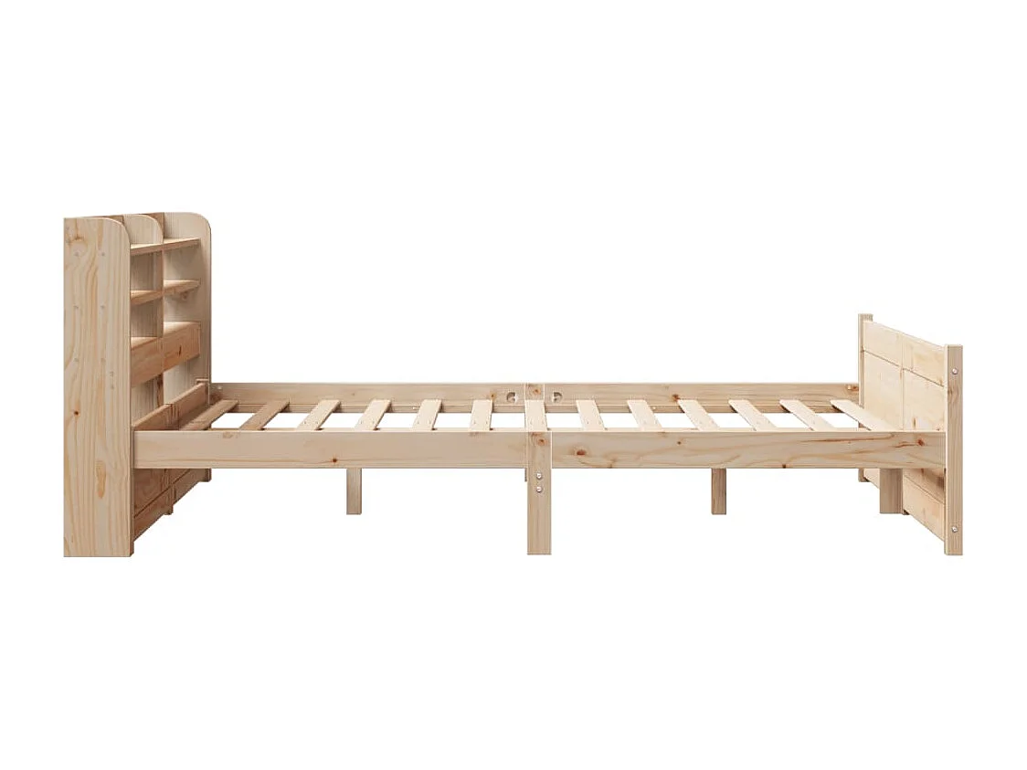 Estrutura de cama c/ cabeceira 150x200 cm pinho maciço