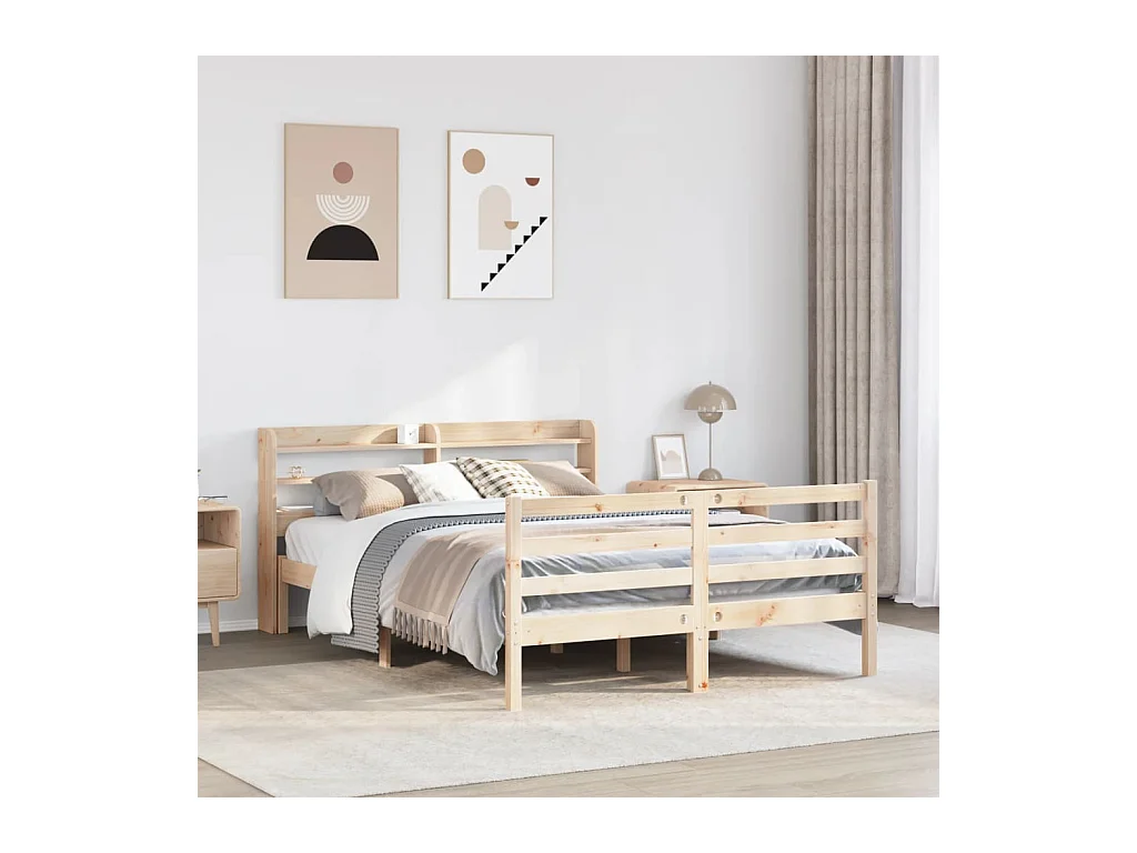 Cadre de lit avec tête de lit sans matelas 150x200 cm