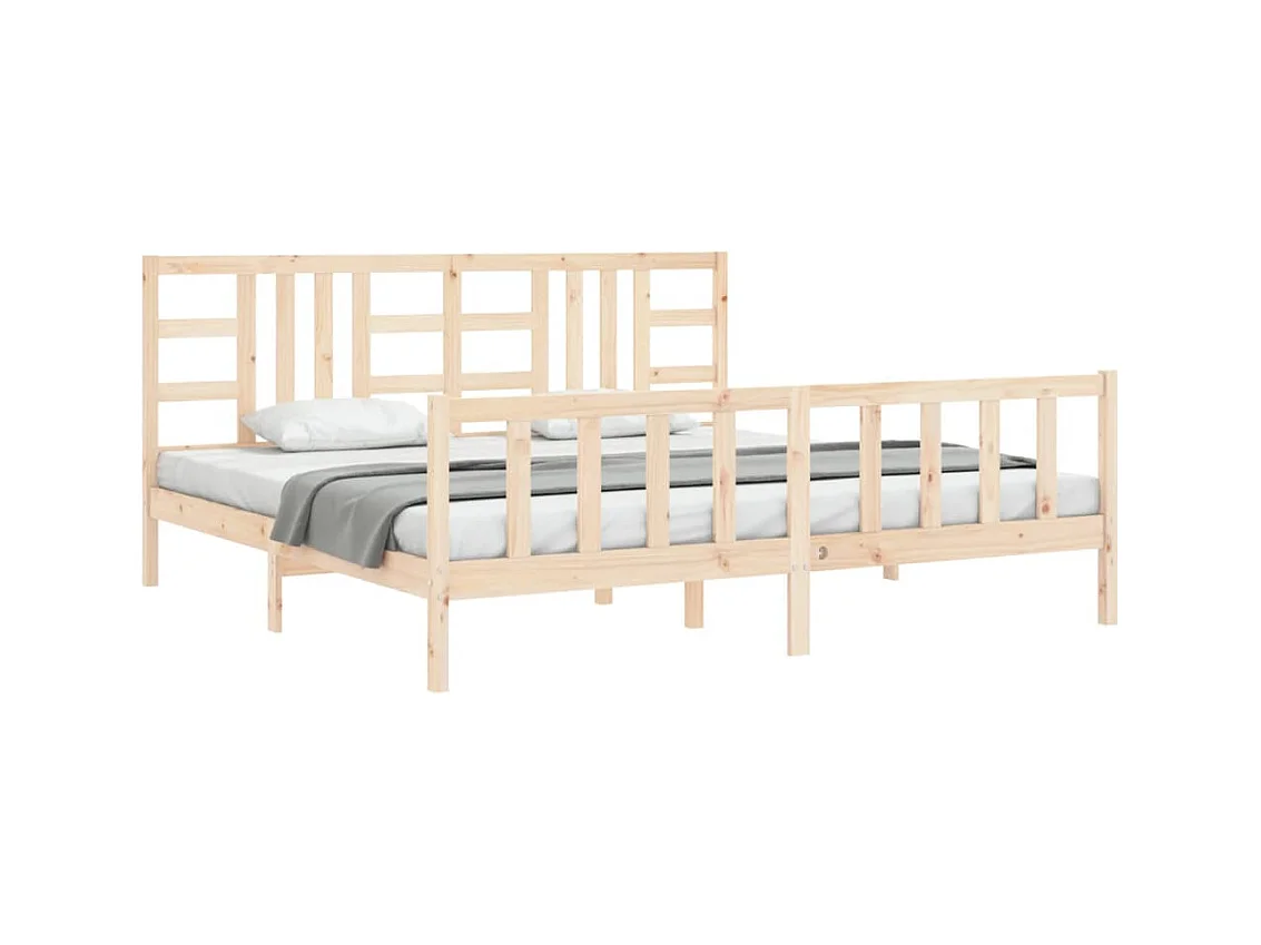 Cadre de lit sans matelas 200x200 cm bois massif de pin
