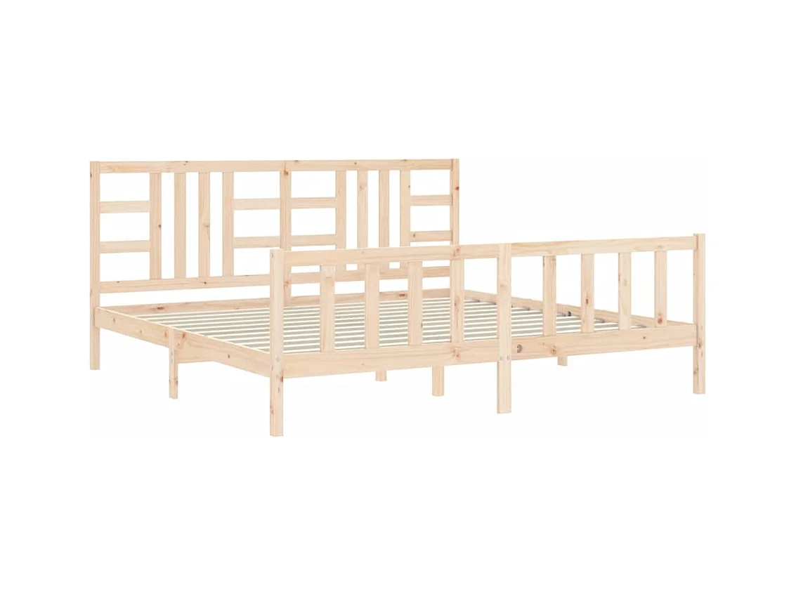 Cadre de lit sans matelas 200x200 cm bois massif de pin