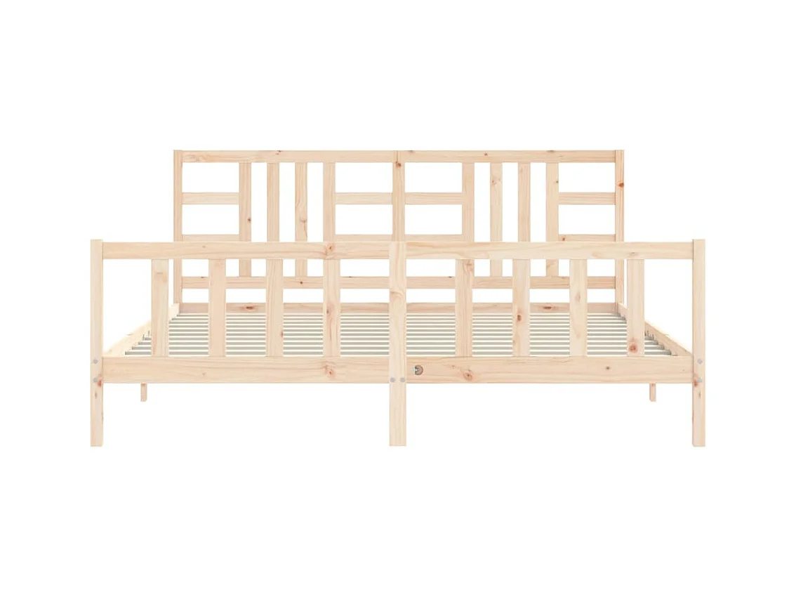 Cadre de lit sans matelas 200x200 cm bois massif de pin