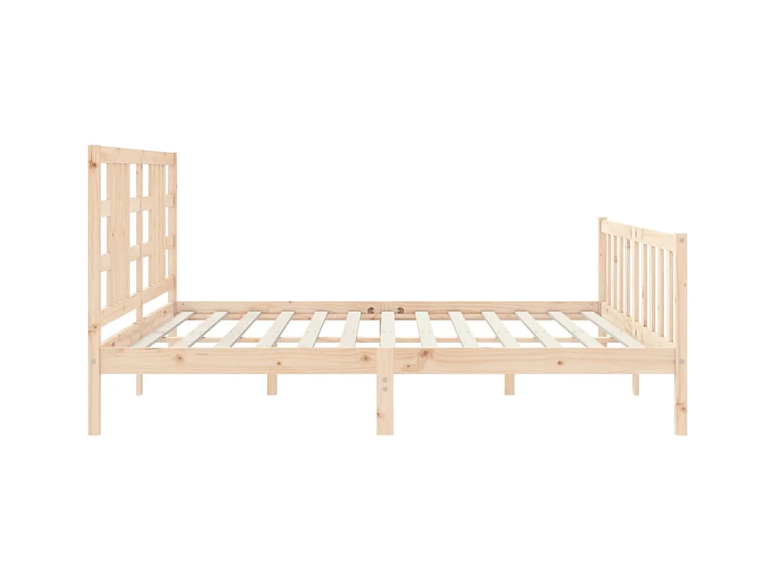 Cadre de lit sans matelas 200x200 cm bois massif de pin
