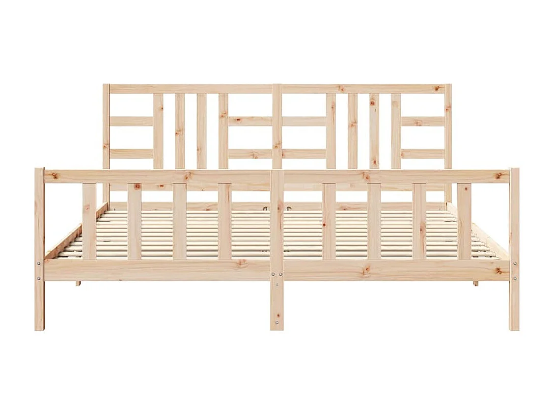 Cadre de lit sans matelas 200x200 cm bois massif de pin