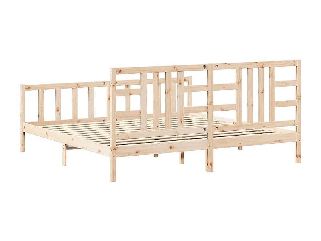 Cadre de lit sans matelas 200x200 cm bois massif de pin