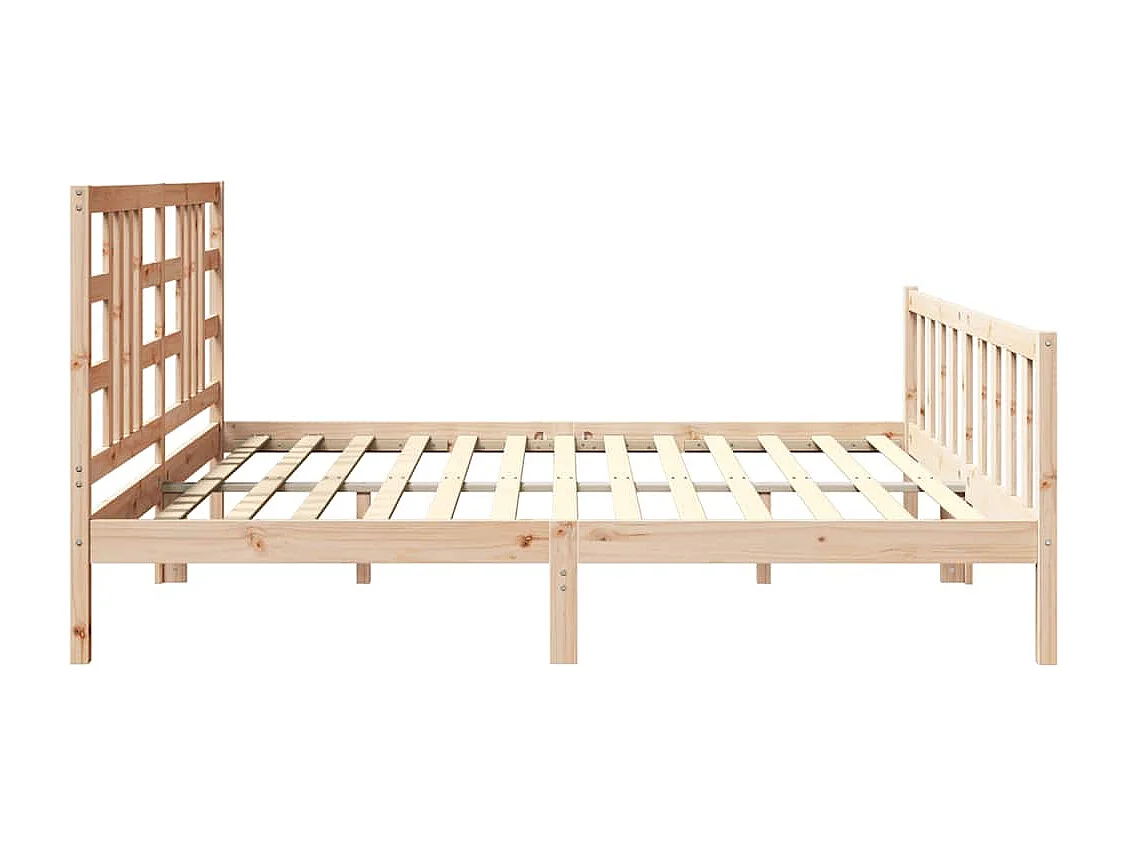 Cadre de lit sans matelas 200x200 cm bois massif de pin