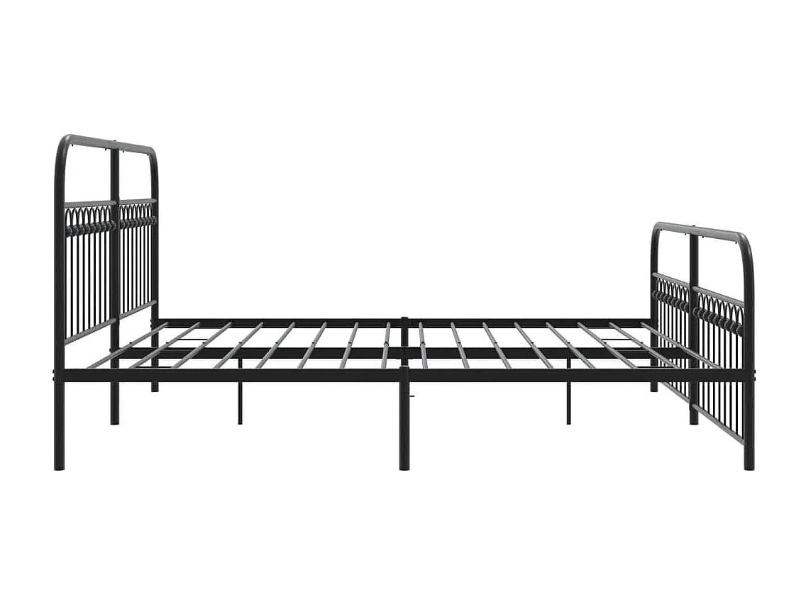Estructura cama sin colchón con estribo metal negro 193x203 cm