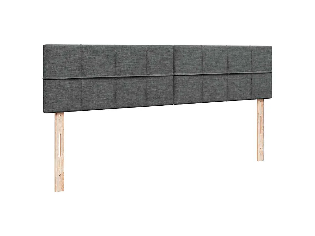 Ottoman-Bett mit Matratzen Dunkelgrau 200x200 cm Stoff