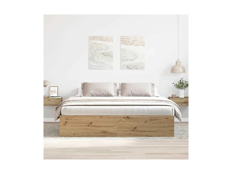 Bedframe zonder matras 200x200 cm spaanplaat artisanaal