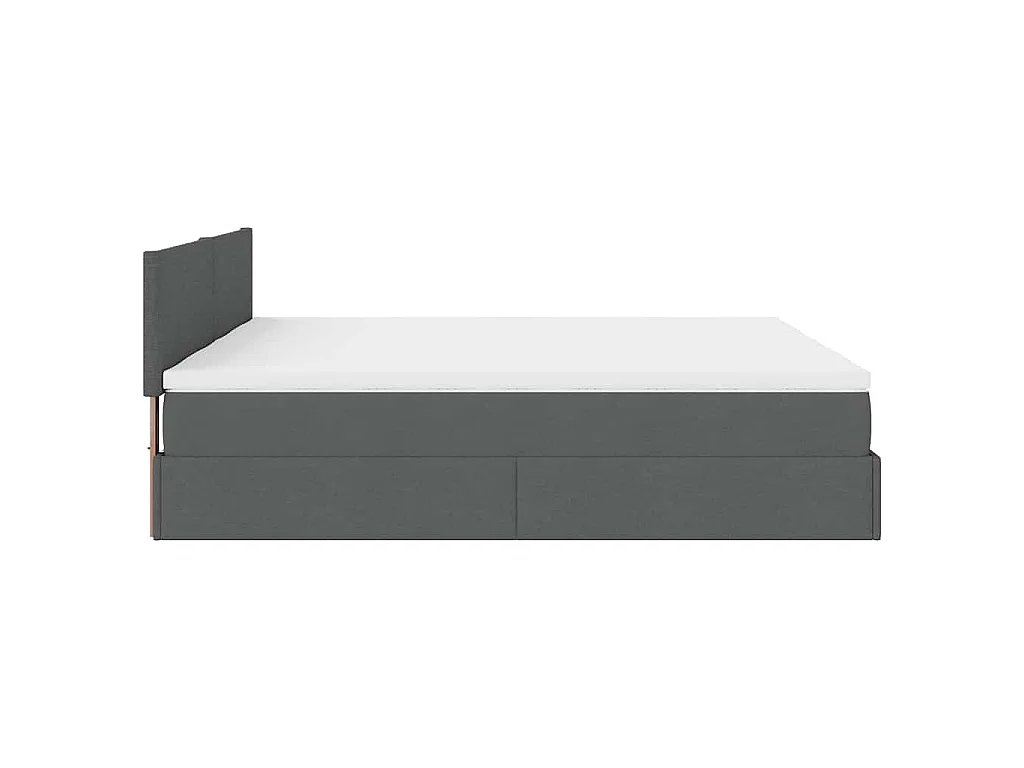 Struttura Letto Pouf con Materassi 200x200 cm in Tessuto