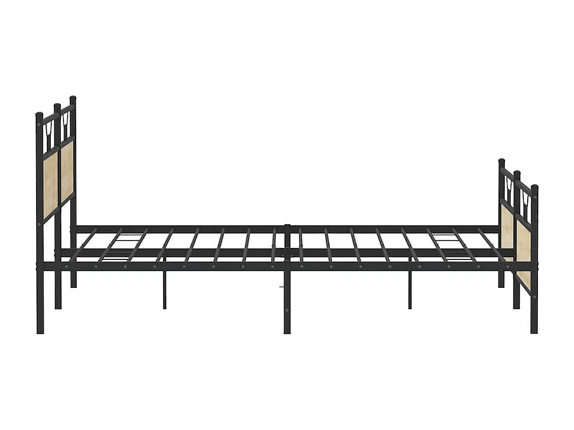 Estructura de cama sin colchón metal roble Sonoma 193x201 cm