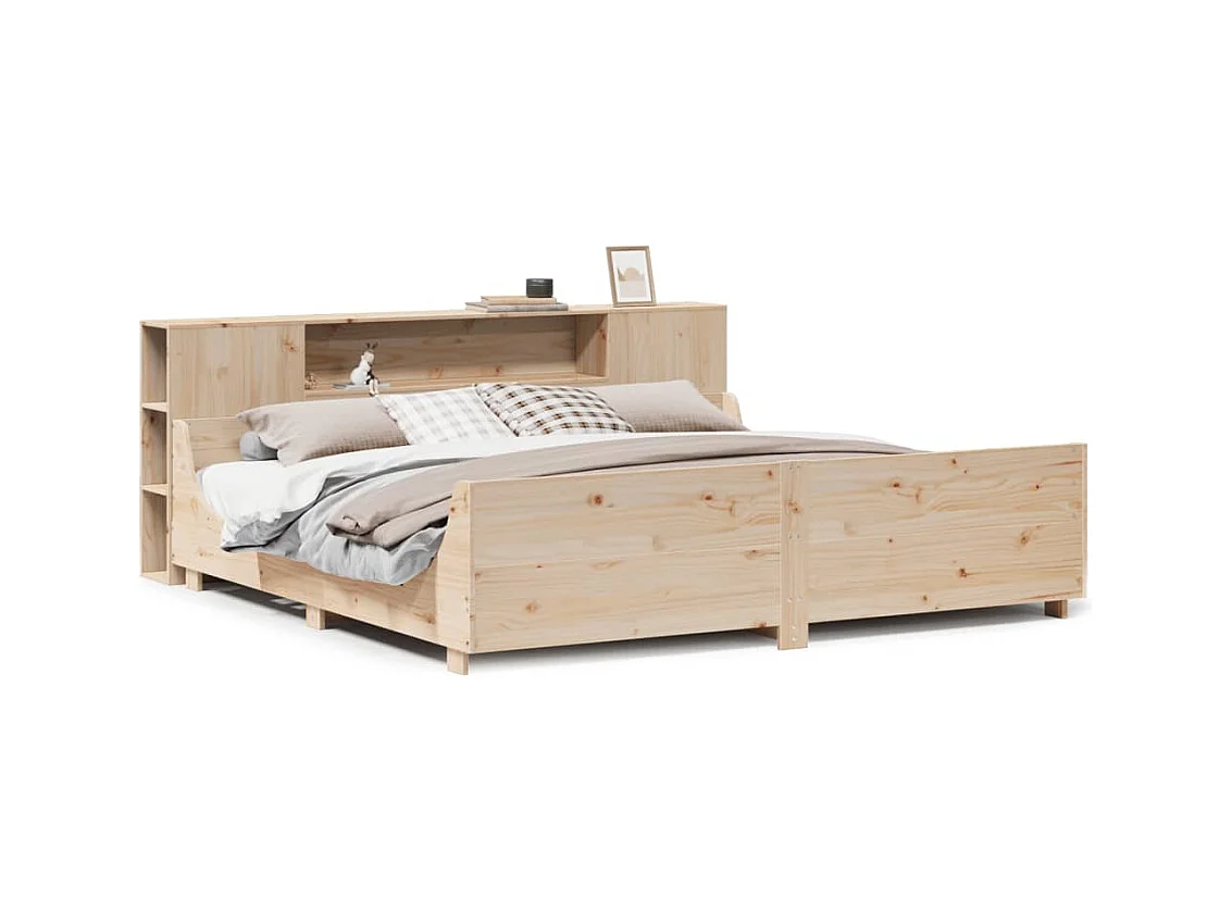 Cadre de lit sans matelas 200x200 cm bois massif de pin