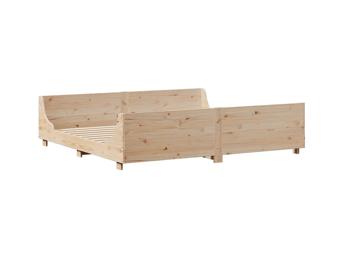Cadre de lit sans matelas 200x200 cm bois massif de pin