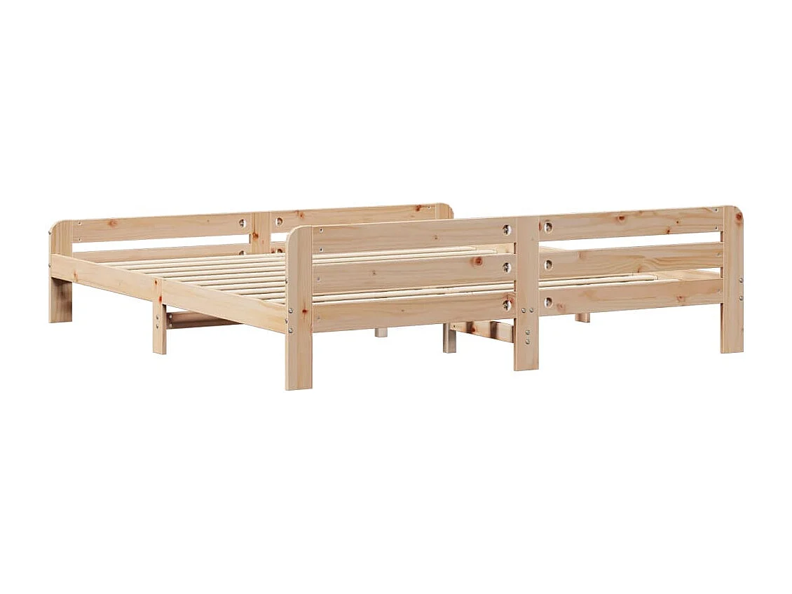 Cadre de lit sans matelas 200x200 cm bois massif de pin