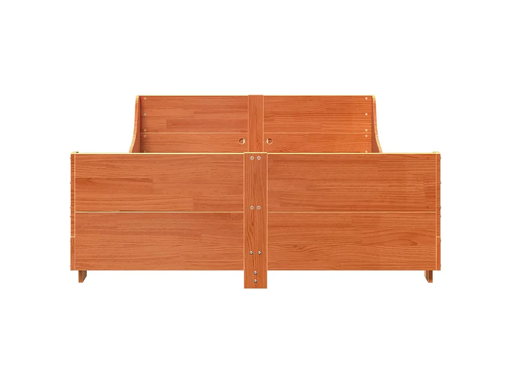 Letto senza Materasso Marrone Cera 150x200 cm in Legno di Pino