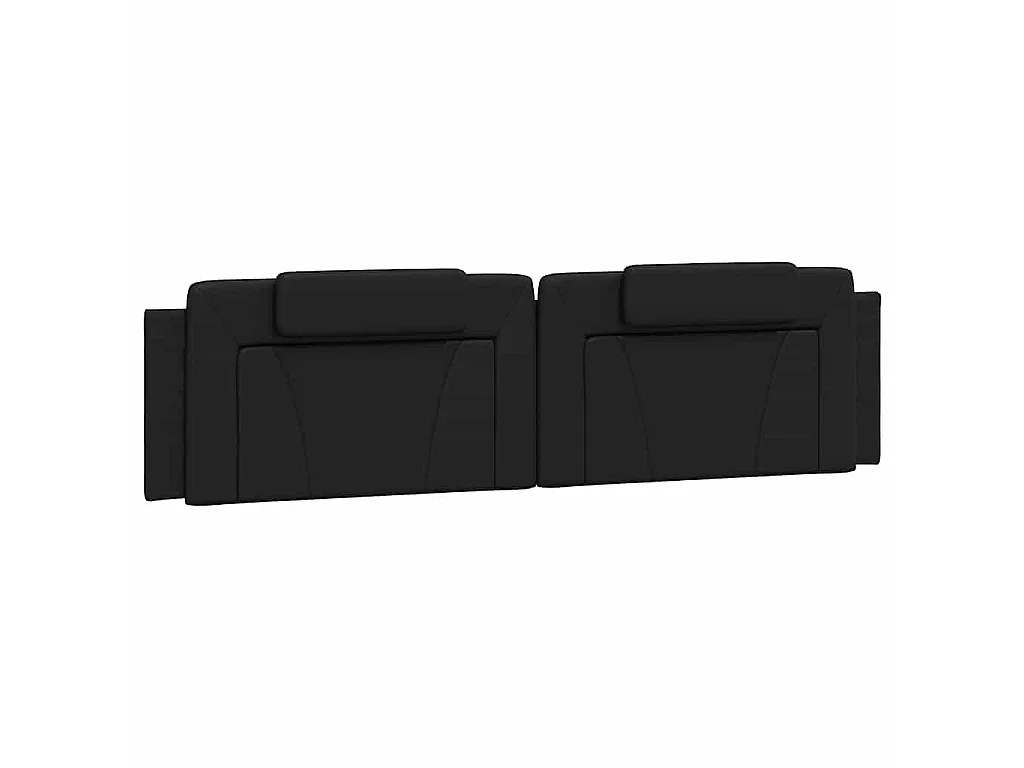 Cadre de lit Viana sans matelas noir 200x200 cm similicuir