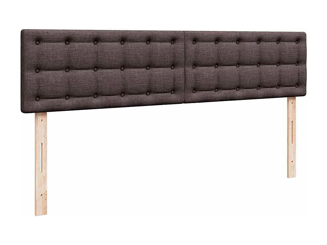 Ottoman-Bett mit Matratzen Dunkelbraun 200x200 cm Stoff