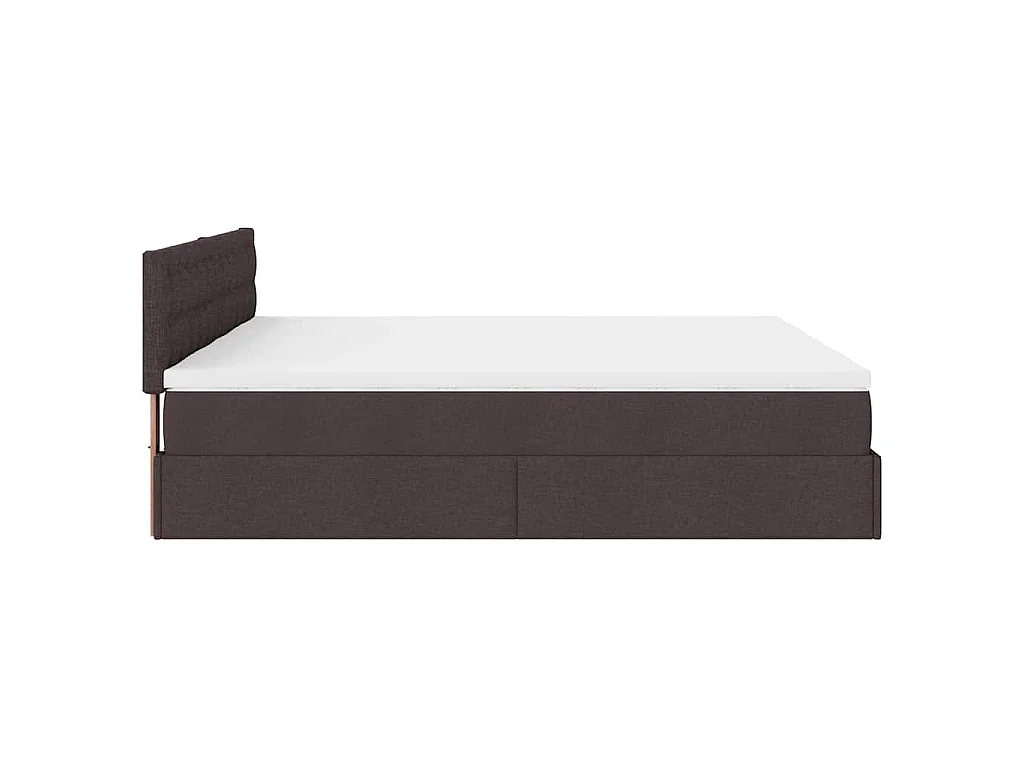 Struttura Letto Pouf con Materassi 200x200 cm in Tessuto