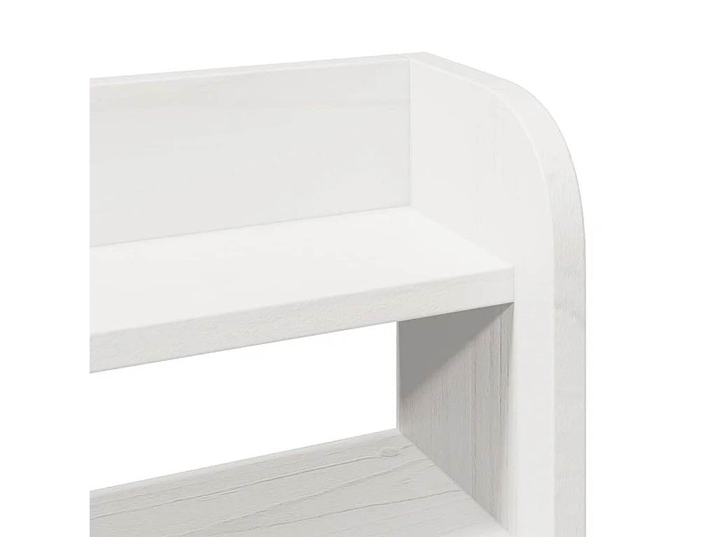 Cama sem colchão 150x200 cm madeira de pinho maciça branco