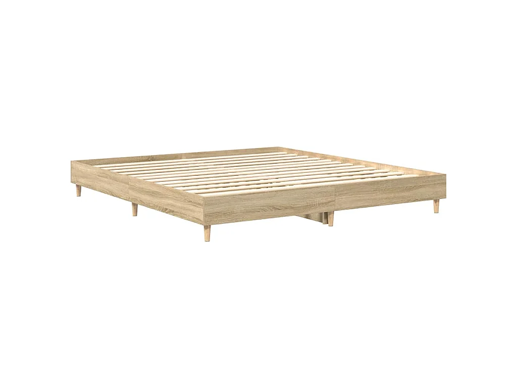 Giroletto senza Materasso Rovere Sonoma 200x200cm in Truciolato