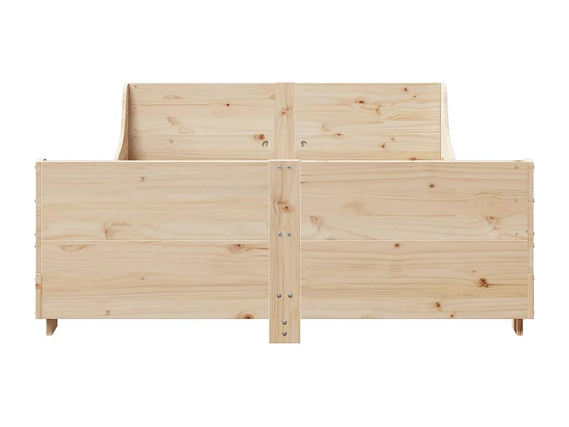 Estructura de cama sin colchón madera de pino blanco 150x200 cm