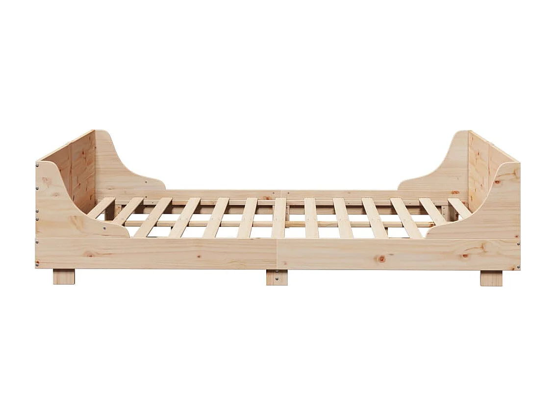 Estructura de cama sin colchón madera de pino blanco 150x200 cm