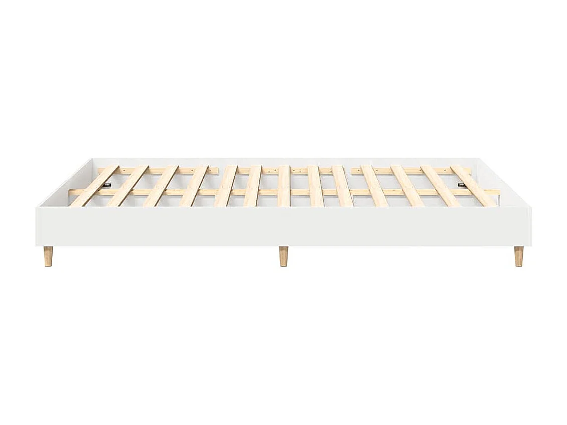 Cadre de lit sans matelas blanc 150x200 cm bois d'ingénierie