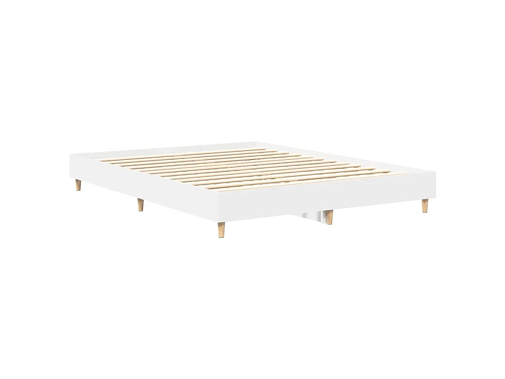 Bettgestell ohne Matratze Weiß 150x200 cm Holzwerkstoff