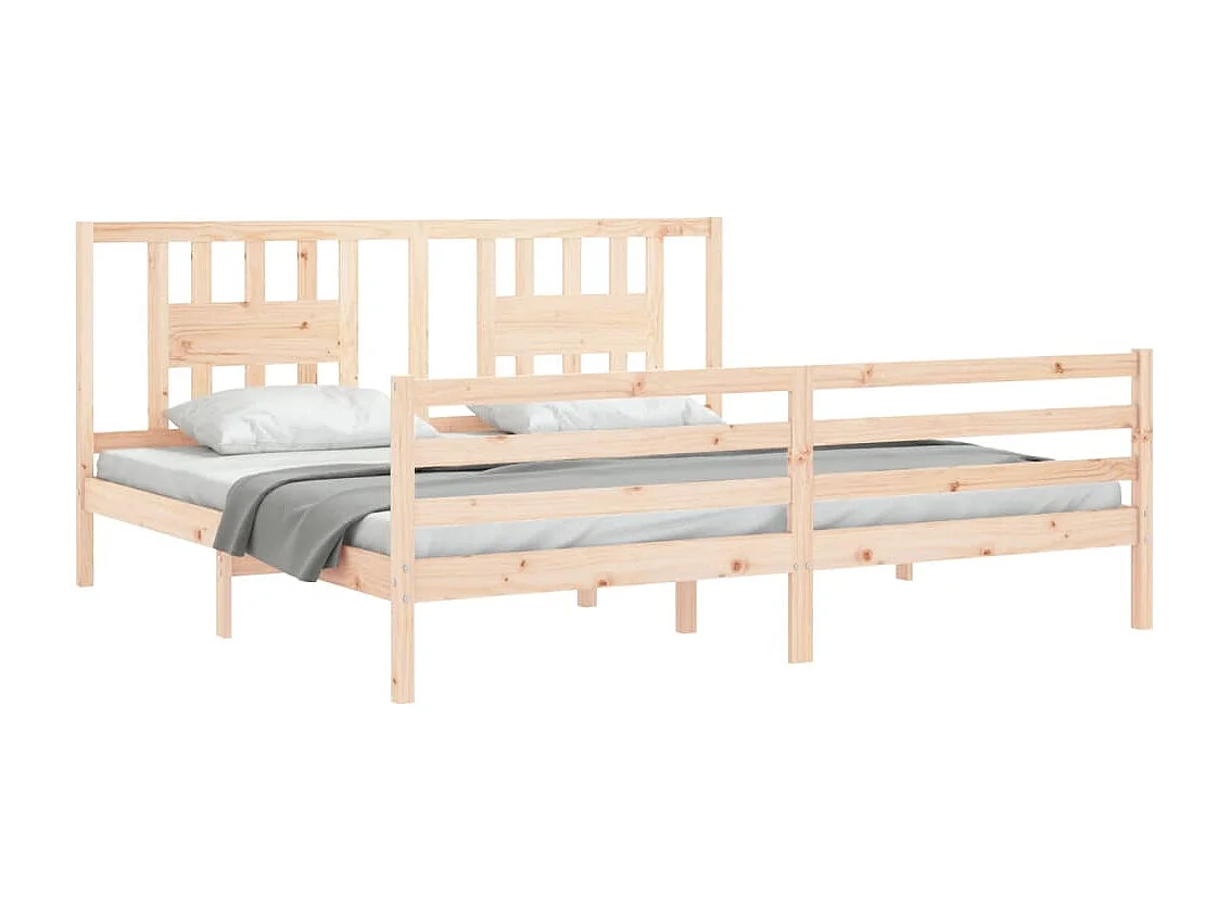 Cadre de lit sans matelas 200x200 cm bois massif