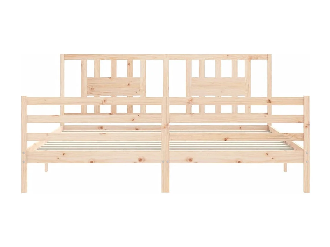 Cadre de lit sans matelas 200x200 cm bois massif