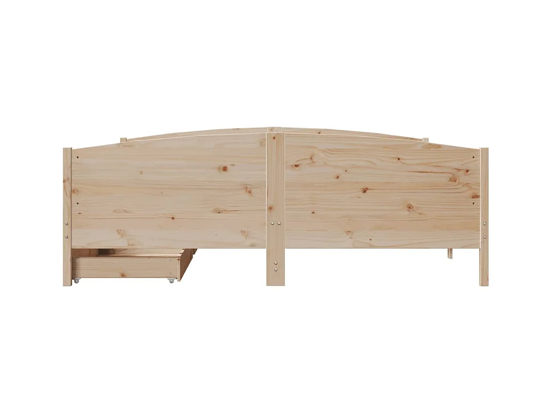 Cadre de lit sans matelas 200x200 cm bois massif de pin