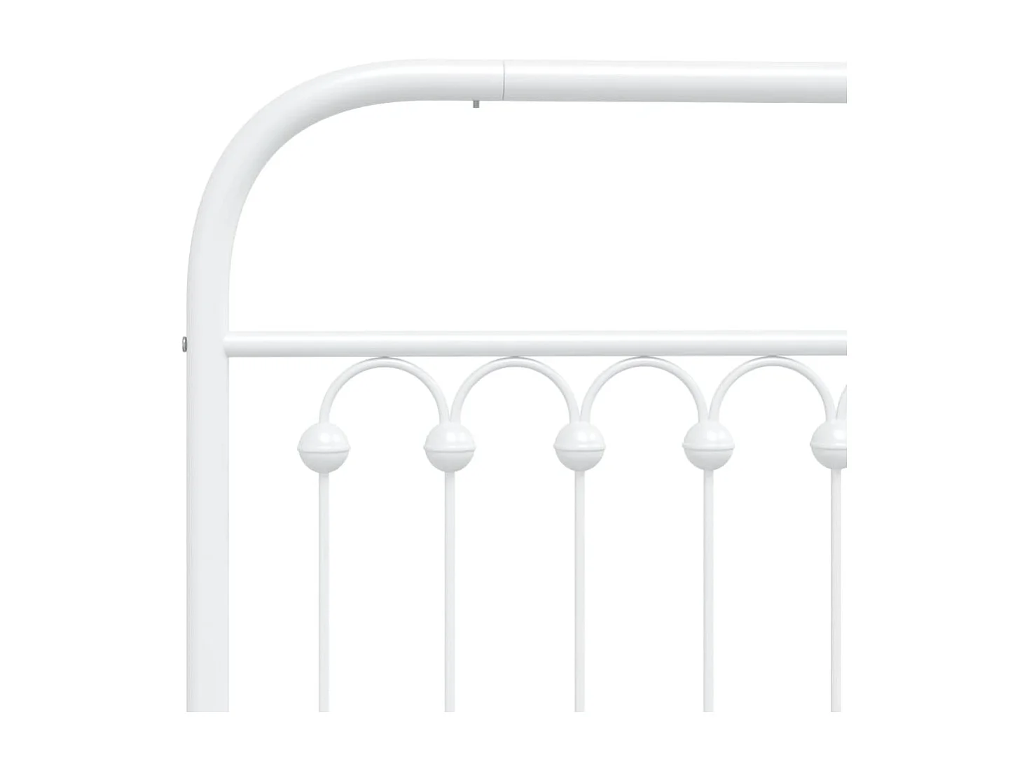 Cadre de lit métal sans matelas et tête de lit blanc 193x203 cm