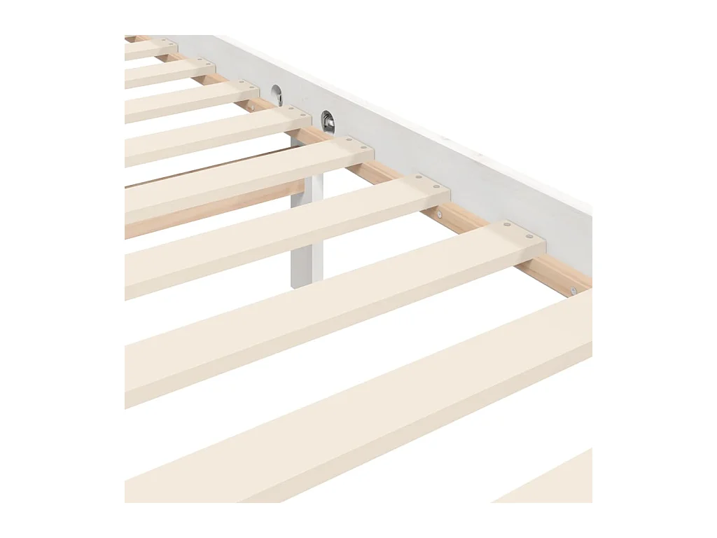 Cadre de lit sans matelas blanc 200x200 cm bois massif