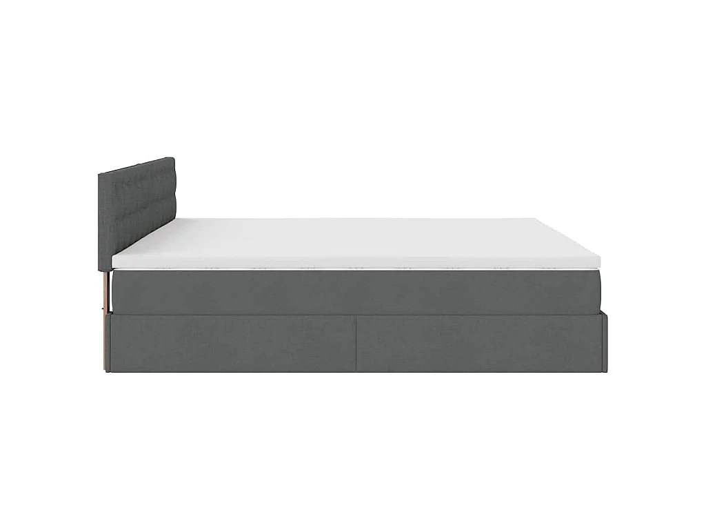 Struttura Letto Pouf con Materassi 200x200 cm in Tessuto