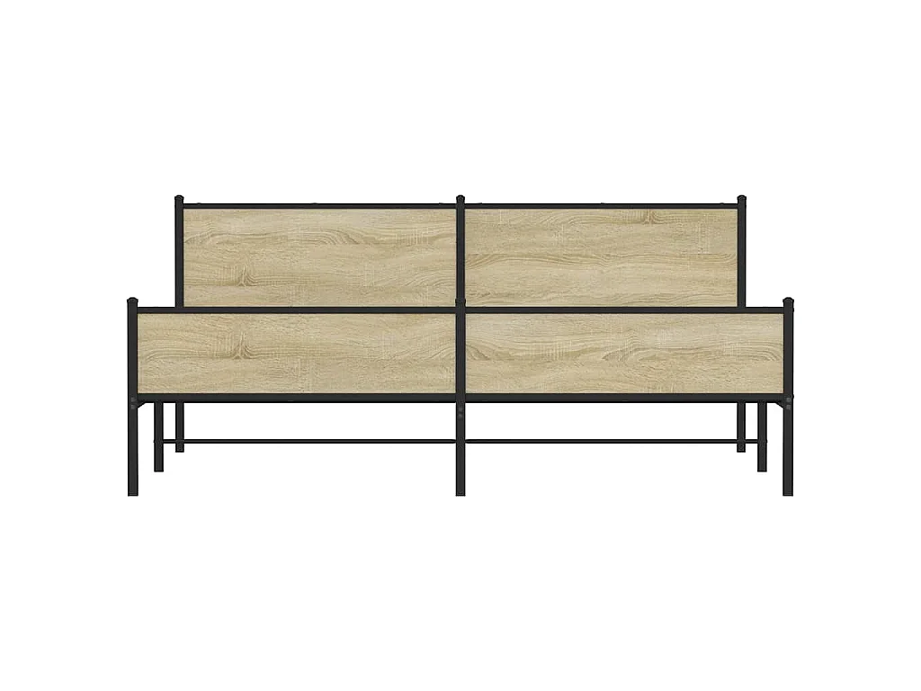 Giroletto senza Materaso in Metallo Rovere Sonoma 193x203 cm