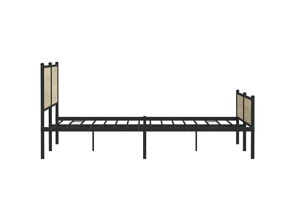 Giroletto senza Materaso in Metallo Rovere Sonoma 193x203 cm