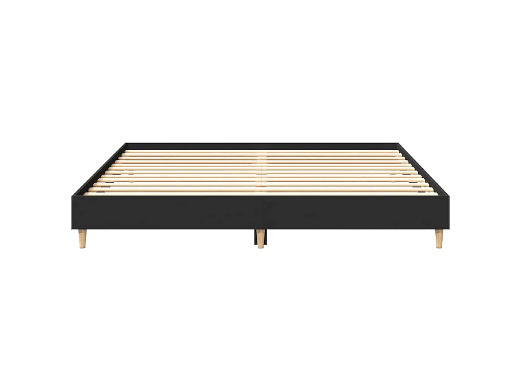 Bettgestell ohne Matratze Schwarz 200x200 cm Holzwerkstoff
