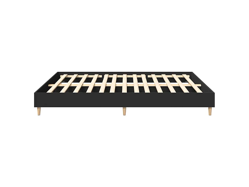 Bettgestell ohne Matratze Schwarz 200x200 cm Holzwerkstoff