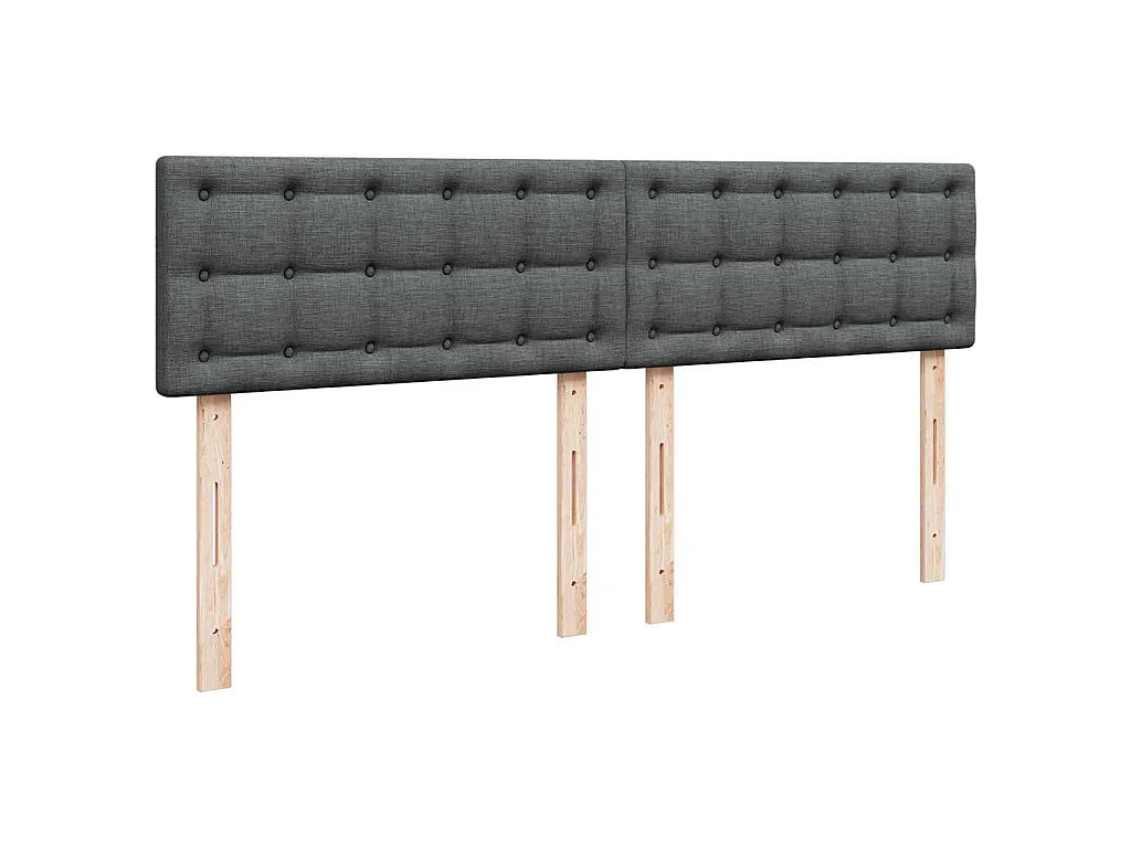 Boxspring met matras stof donkergrijs 200x200 cm