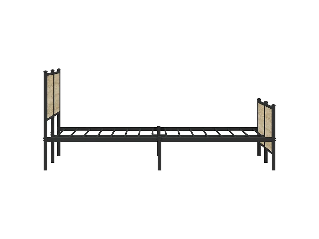 Metallbett ohne Matratze Sonoma-Eiche 193x203 cm