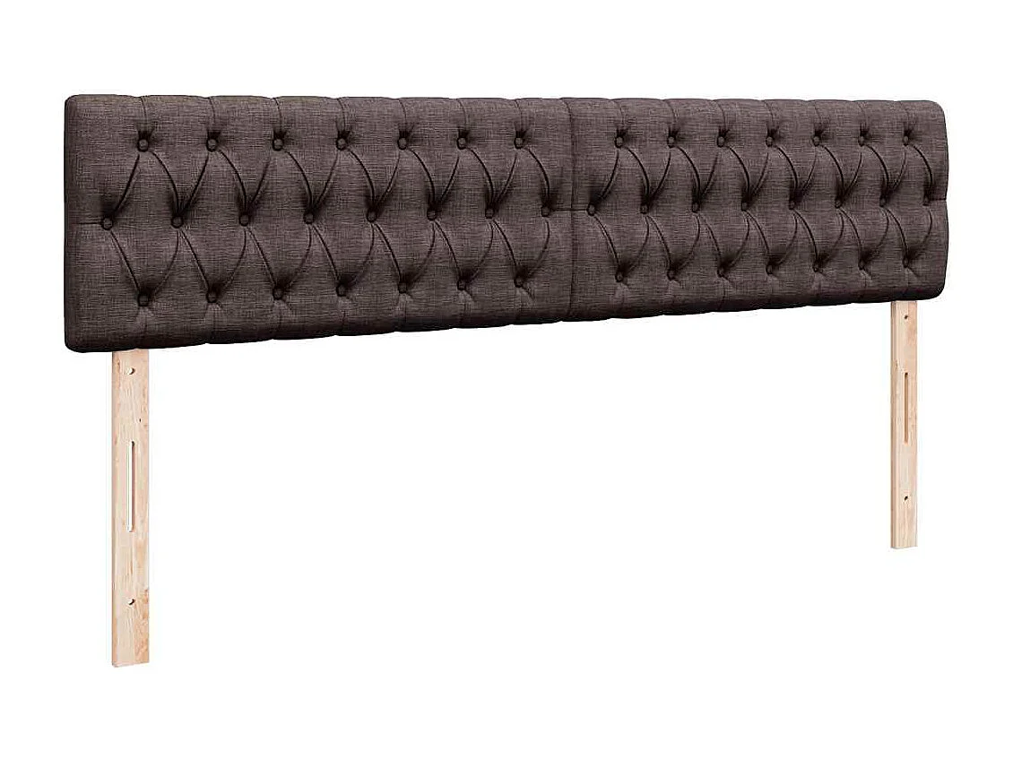 Cadre de lit ottoman avec matelas marron foncé 200x200 cm tissu