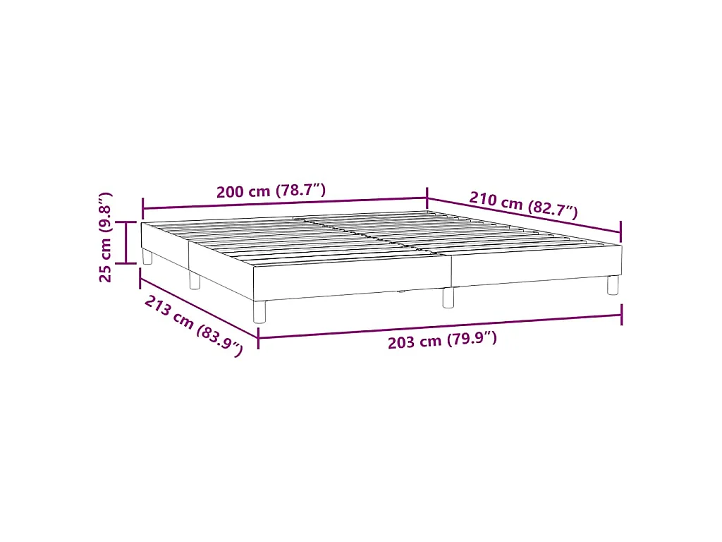 Estrutura de cama sem colchão 200x210 cm veludo rosa
