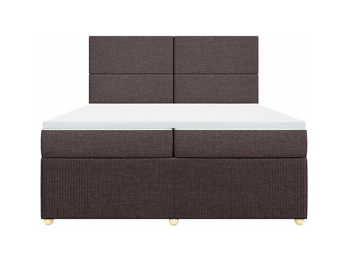 Sommier à lattes de lit avec matelas Marron foncé 200x200 cm