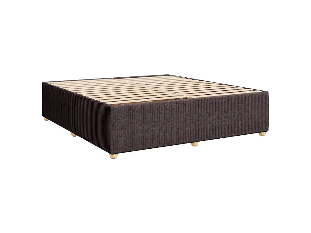 Boxspringbett mit Matratze Dunkelbraun 200x200 cm Stoff