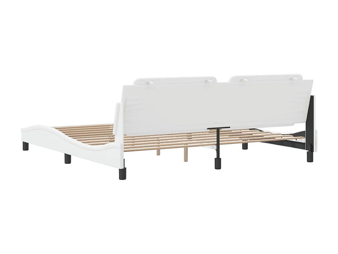 Bettgestell ohne Matratze "Zadar" Weiß 200x200 cm Kunstleder