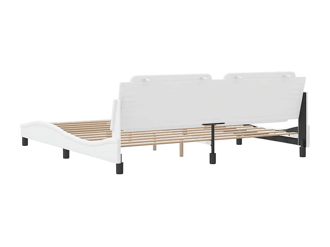 Bettgestell ohne Matratze "Zadar" Weiß 200x200 cm Kunstleder